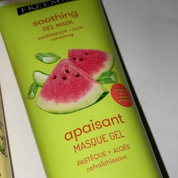 Freeman mask set clay and soothing gel mask apple vinegar and watermelon‎ NEW - Picture 2 of 5